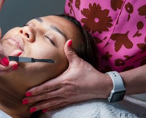 Dermaplaning facial treatment