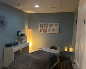 One of our cozy massage treatment rooms